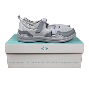 Apex Orthopedic Mary Jane Shoes Womens 7.5W Gray Lightweight Comfort Walking NIB
